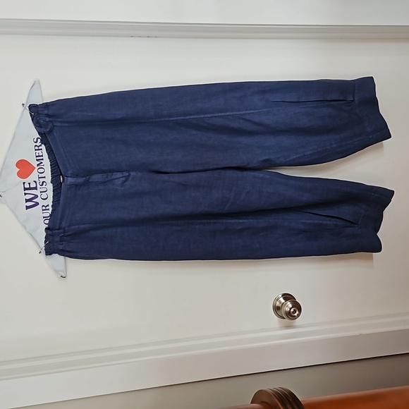 LANDS DOWNUNDER LINEN PANTS - Picture 1 of 9
